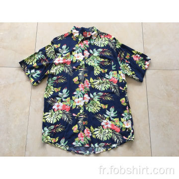 Chemise Hawaï en coton imprimée pour bord de mer